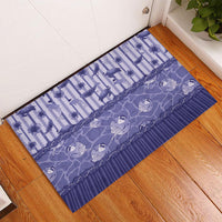 Hawaii Christmas In July Rubber Doormat Amethyst Purple Mele Kalikimaka Sea Animals DT05 - Polynesian Pride