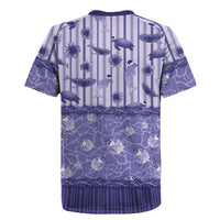 Hawaii Christmas In July Rugby Jersey Amethyst Purple Mele Kalikimaka Sea Animals DT05 - Polynesian Pride