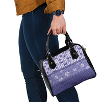 Hawaii Christmas In July Shoulder Handbag Amethyst Purple Mele Kalikimaka Sea Animals DT05 - Polynesian Pride