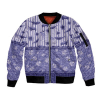 Hawaii Christmas In July Sleeve Zip Bomber Jacket Amethyst Purple Mele Kalikimaka Sea Animals DT05 Unisex Purple - Polynesian Pride