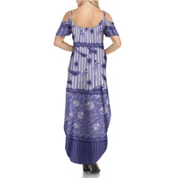 Hawaii Christmas In July Summer Maxi Dress Amethyst Purple Mele Kalikimaka Sea Animals