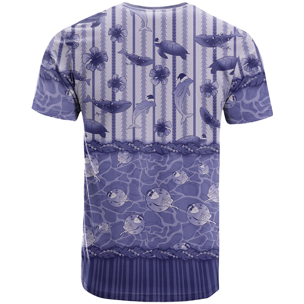 Hawaii Christmas In July T Shirt Amethyst Purple Mele Kalikimaka Sea Animals