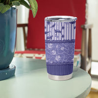 Hawaii Christmas In July Tumbler Cup Amethyst Purple Mele Kalikimaka Sea Animals