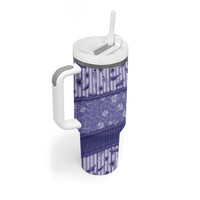 Hawaii Christmas In July Tumbler With Handle Amethyst Purple Mele Kalikimaka Sea Animals