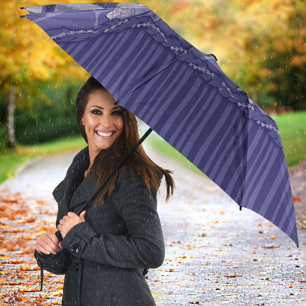Hawaii Christmas In July Umbrella Amethyst Purple Mele Kalikimaka Sea Animals DT05 - Polynesian Pride