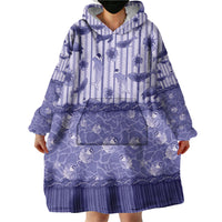 Hawaii Christmas In July Wearable Blanket Hoodie Amethyst Purple Mele Kalikimaka Sea Animals