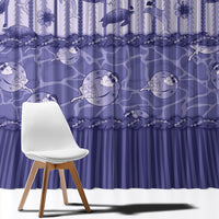 Hawaii Christmas In July Window Curtain Amethyst Purple Mele Kalikimaka Sea Animals DT05 - Polynesian Pride