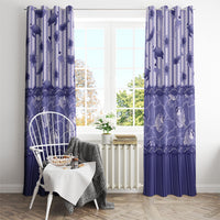 Hawaii Christmas In July Window Curtain Amethyst Purple Mele Kalikimaka Sea Animals DT05 - Polynesian Pride