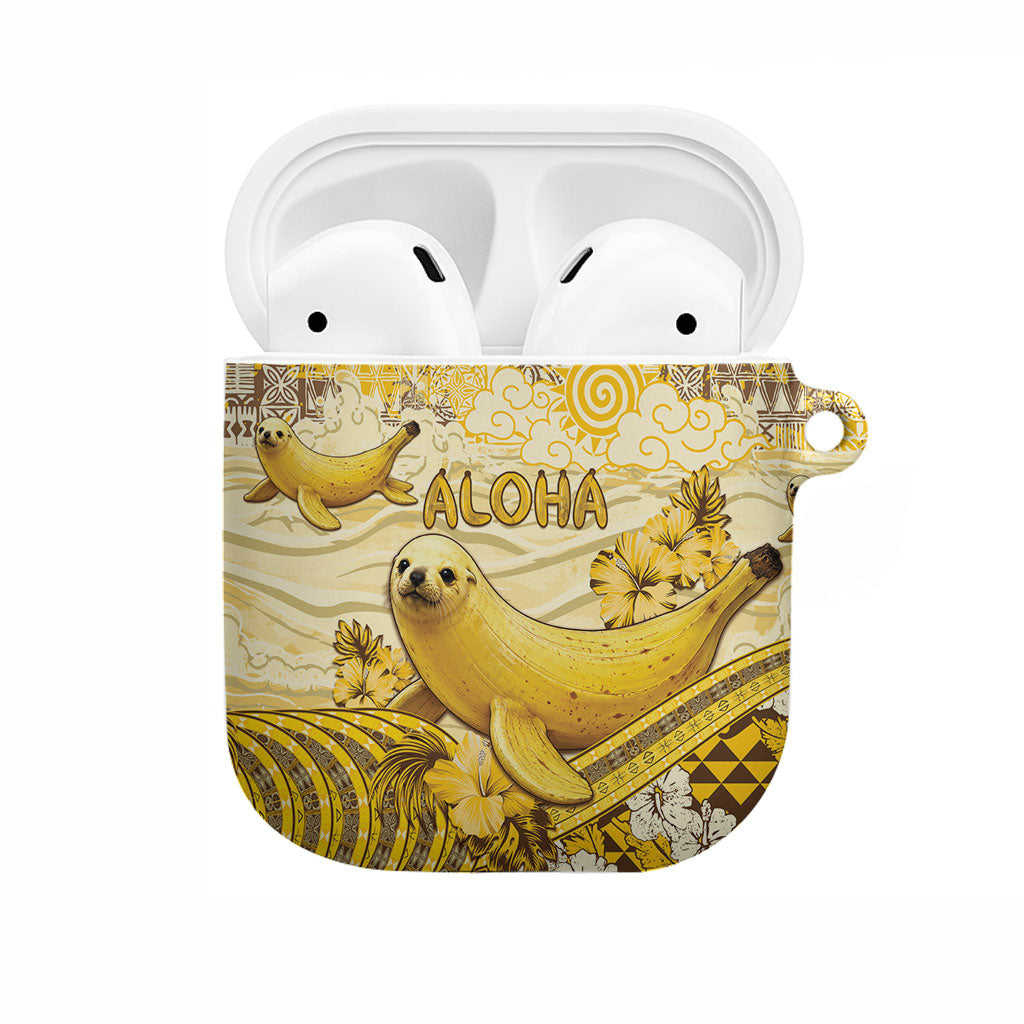 Hawaii Banana Seal AirPods Case Ilio Holo I Ka Uaua Aloha DT05 Yellow - Polynesian Pride