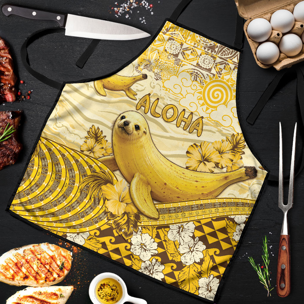 Hawaii Banana Seal Apron Ilio Holo I Ka Uaua Aloha DT05 Yellow - Polynesian Pride
