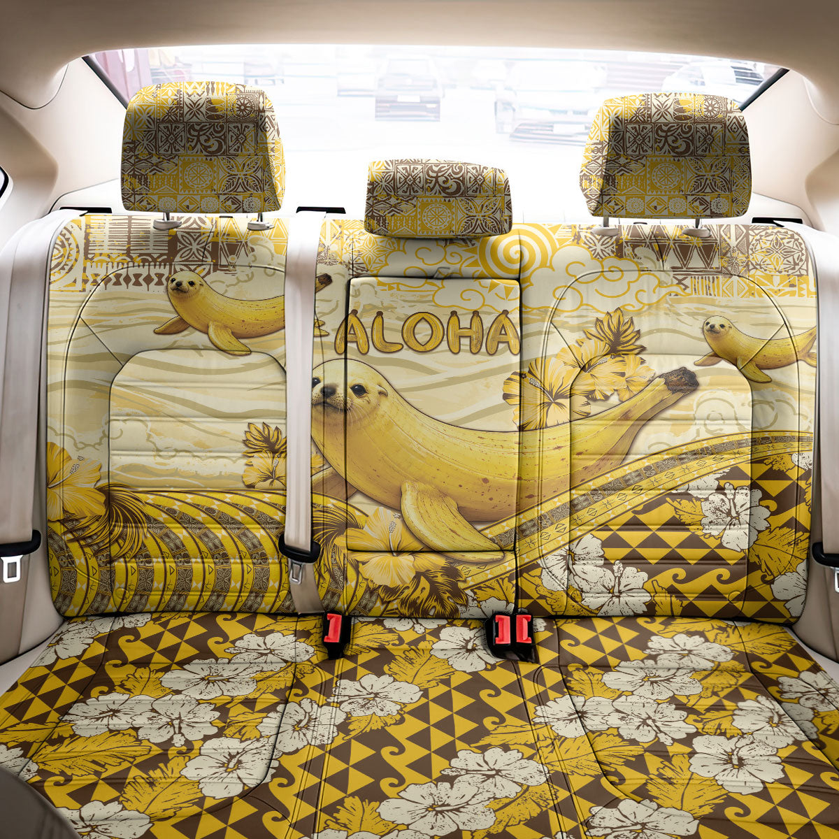 Hawaii Banana Seal Back Car Seat Cover Ilio Holo I Ka Uaua Aloha DT05 - Polynesian Pride