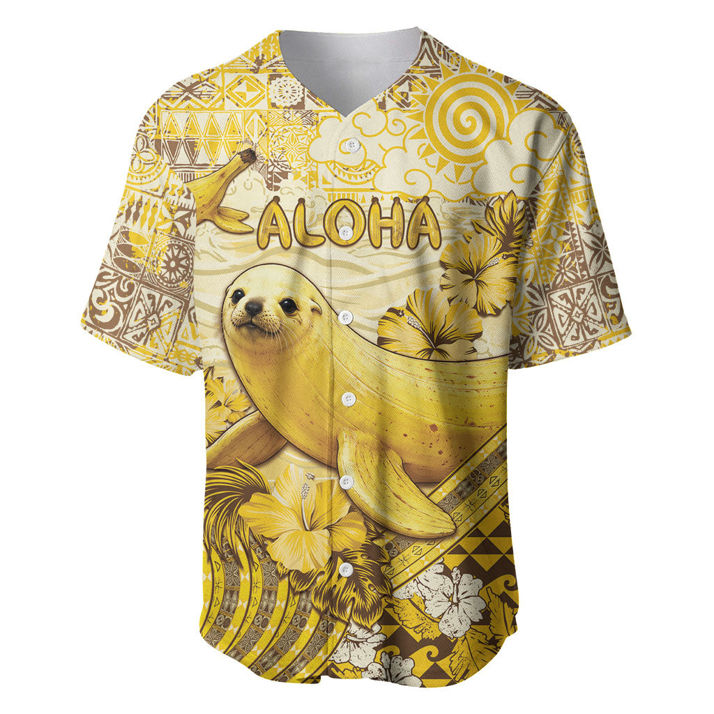 Hawaii Banana Seal Baseball Jersey Ilio Holo I Ka Uaua Aloha DT05 Yellow - Polynesian Pride