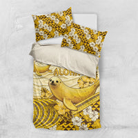 Hawaii Banana Seal Bedding Set Ilio Holo I Ka Uaua Aloha DT05 US Twin 172cm x 218cm Yellow - Polynesian Pride