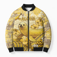 Hawaii Banana Seal Bomber Puffer Jacket Ilio Holo I Ka Uaua Aloha DT05 Unisex Yellow - Polynesian Pride