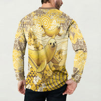 Hawaii Banana Seal Button Sweatshirt Ilio Holo I Ka Uaua Aloha DT05 - Polynesian Pride