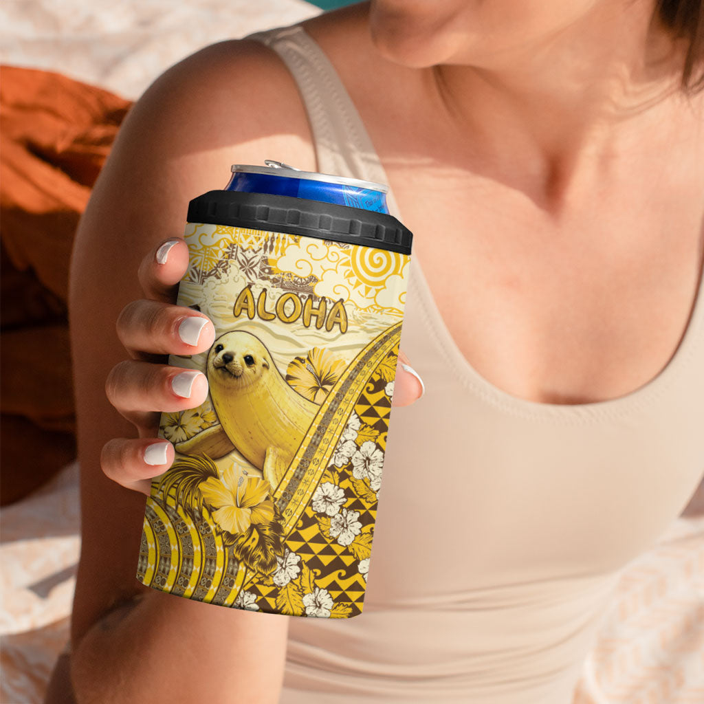 Hawaii Banana Seal 4 in 1 Can Cooler Tumbler Ilio Holo I Ka Uaua Aloha DT05 - Polynesian Pride