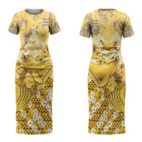 Hawaii Banana Seal Couples Matching Short Sleeve Bodycon Dress and Hawaiian Shirt Ilio Holo I Ka Uaua Aloha DT05 - Polynesian Pride