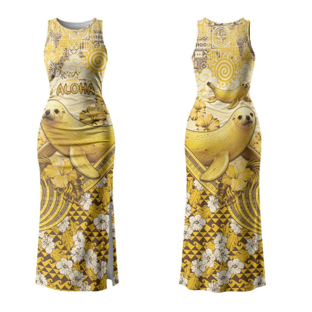 Hawaii Banana Seal Couples Matching Tank Maxi Dress and Hawaiian Shirt Ilio Holo I Ka Uaua Aloha DT05 - Polynesian Pride