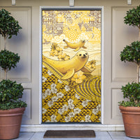 Hawaii Banana Seal Door Cover Ilio Holo I Ka Uaua Aloha DT05 Yellow - Polynesian Pride