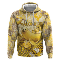 Hawaii Banana Seal Hoodie Ilio Holo I Ka Uaua Aloha DT05 Pullover Hoodie Yellow - Polynesian Pride