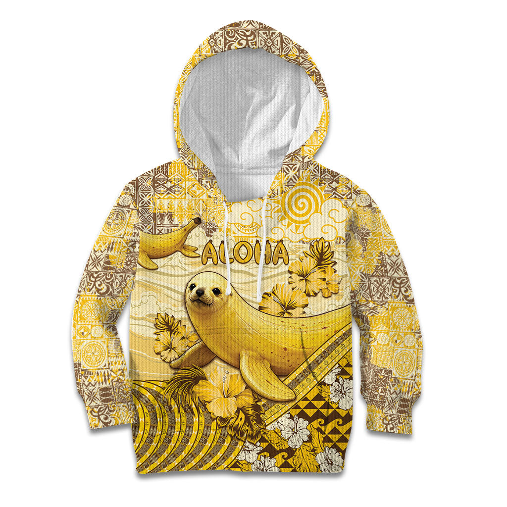 Hawaii Banana Seal Kid Hoodie Ilio Holo I Ka Uaua Aloha DT05 Hoodie Yellow - Polynesian Pride