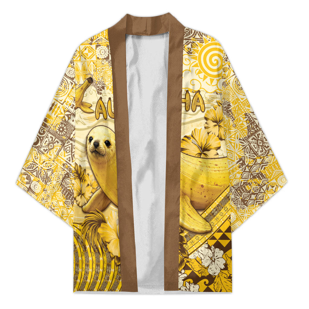 Hawaii Banana Seal Kimono Ilio Holo I Ka Uaua Aloha DT05 Unisex Yellow - Polynesian Pride