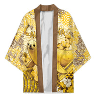 Hawaii Banana Seal Kimono Ilio Holo I Ka Uaua Aloha DT05 Unisex Yellow - Polynesian Pride