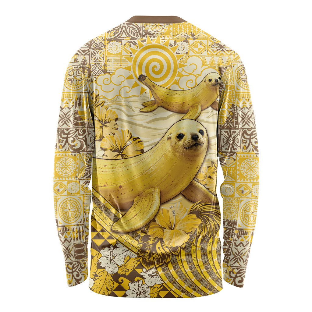 Hawaii Banana Seal Long Sleeve Shirt Ilio Holo I Ka Uaua Aloha DT05 - Polynesian Pride