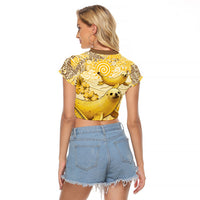 Hawaii Banana Seal Raglan Cropped T Shirt Ilio Holo I Ka Uaua Aloha DT05 - Polynesian Pride