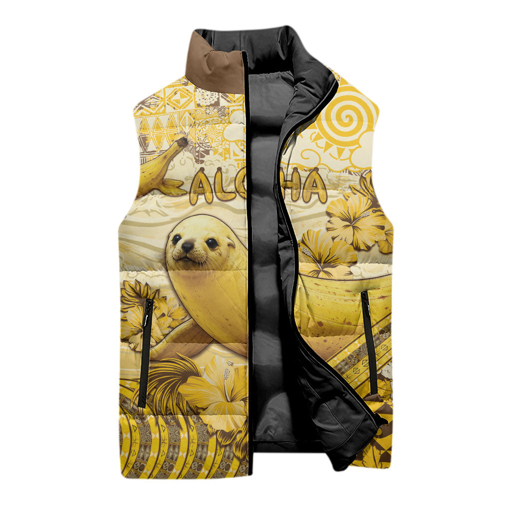 Hawaii Banana Seal Sleeveless Puffer Jacket Ilio Holo I Ka Uaua Aloha DT05 - Polynesian Pride