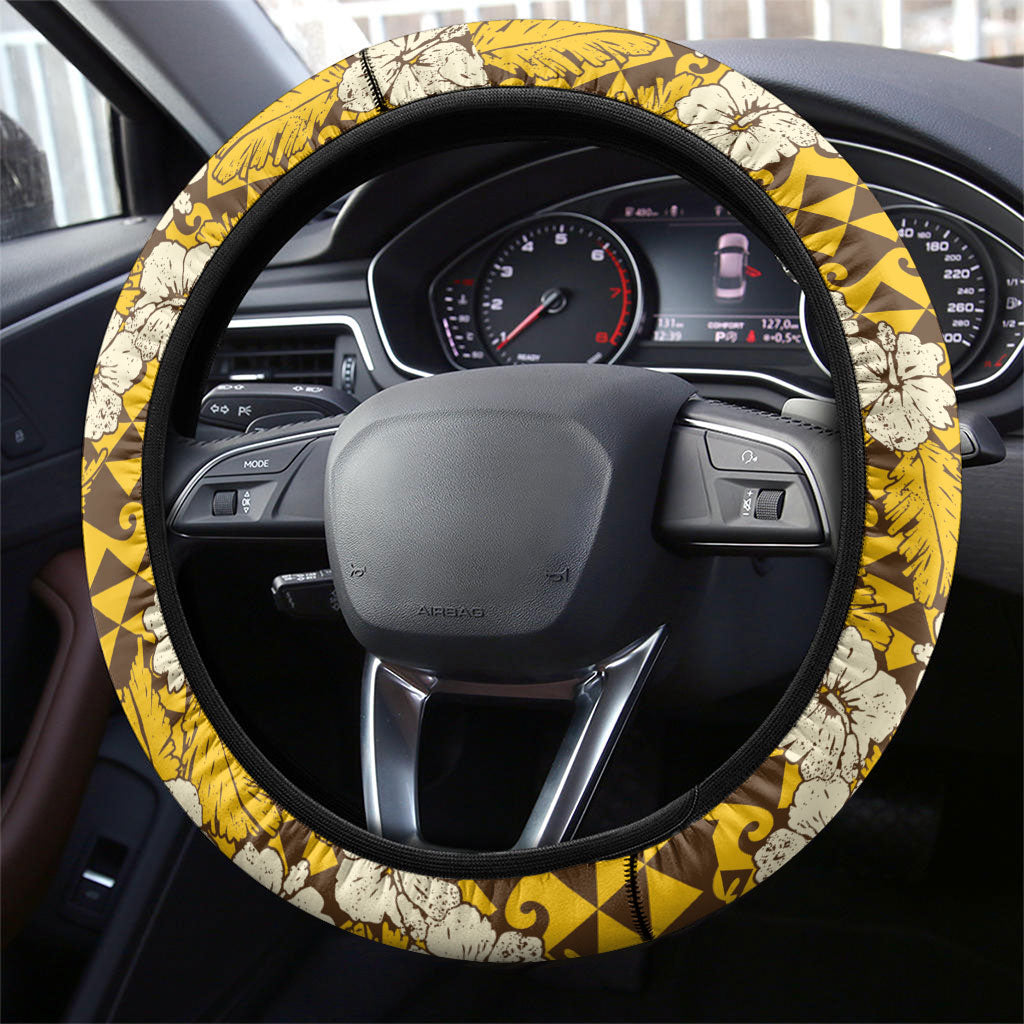 Hawaii Banana Seal Steering Wheel Cover Ilio Holo I Ka Uaua Aloha DT05 - Polynesian Pride