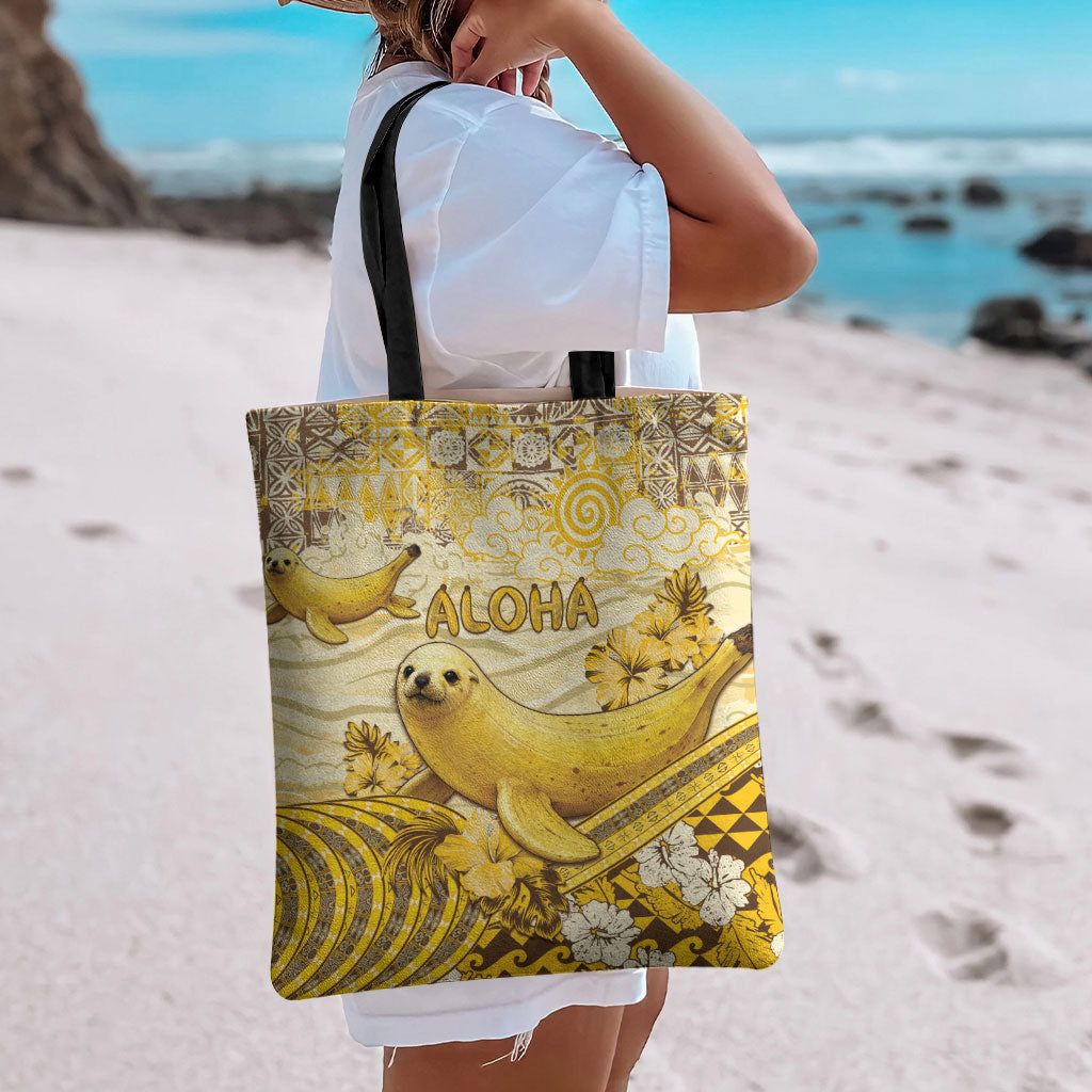 Hawaii Banana Seal Tote Bag Ilio Holo I Ka Uaua Aloha DT05 - Polynesian Pride