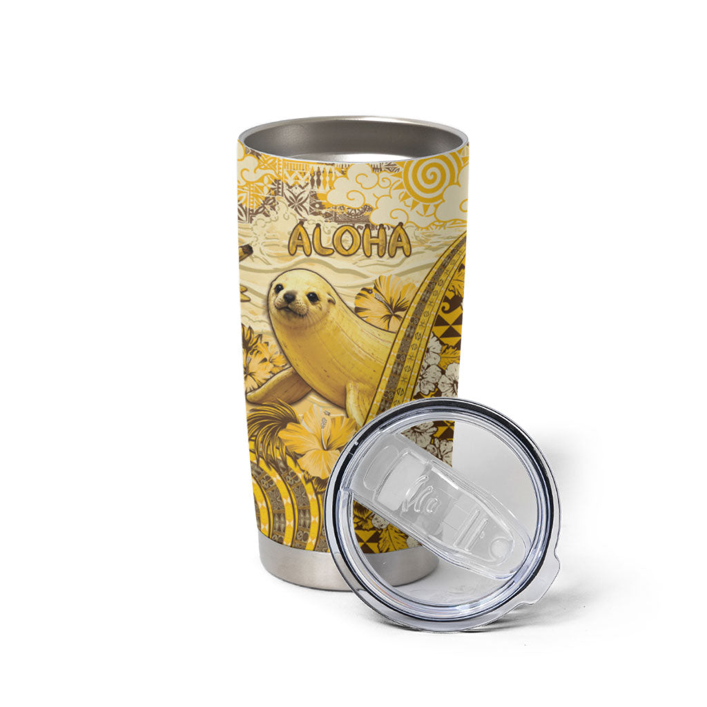 Hawaii Banana Seal Tumbler Cup Ilio Holo I Ka Uaua Aloha DT05 - Polynesian Pride