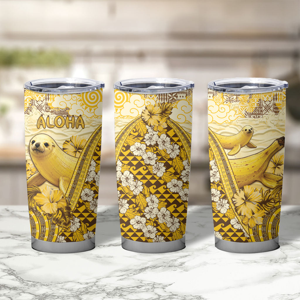 Hawaii Banana Seal Tumbler Cup Ilio Holo I Ka Uaua Aloha DT05 - Polynesian Pride