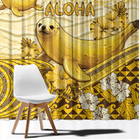 Hawaii Banana Seal Window Curtain Ilio Holo I Ka Uaua Aloha DT05 - Polynesian Pride