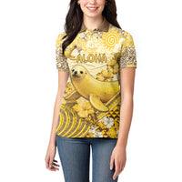 Hawaii Banana Seal Women Polo Shirt Ilio Holo I Ka Uaua Aloha DT05 - Polynesian Pride