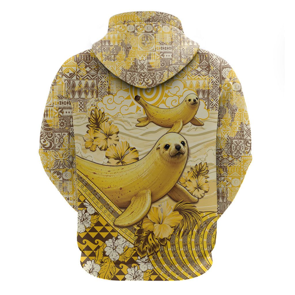 Hawaii Banana Seal Zip Hoodie Ilio Holo I Ka Uaua Aloha DT05 - Polynesian Pride