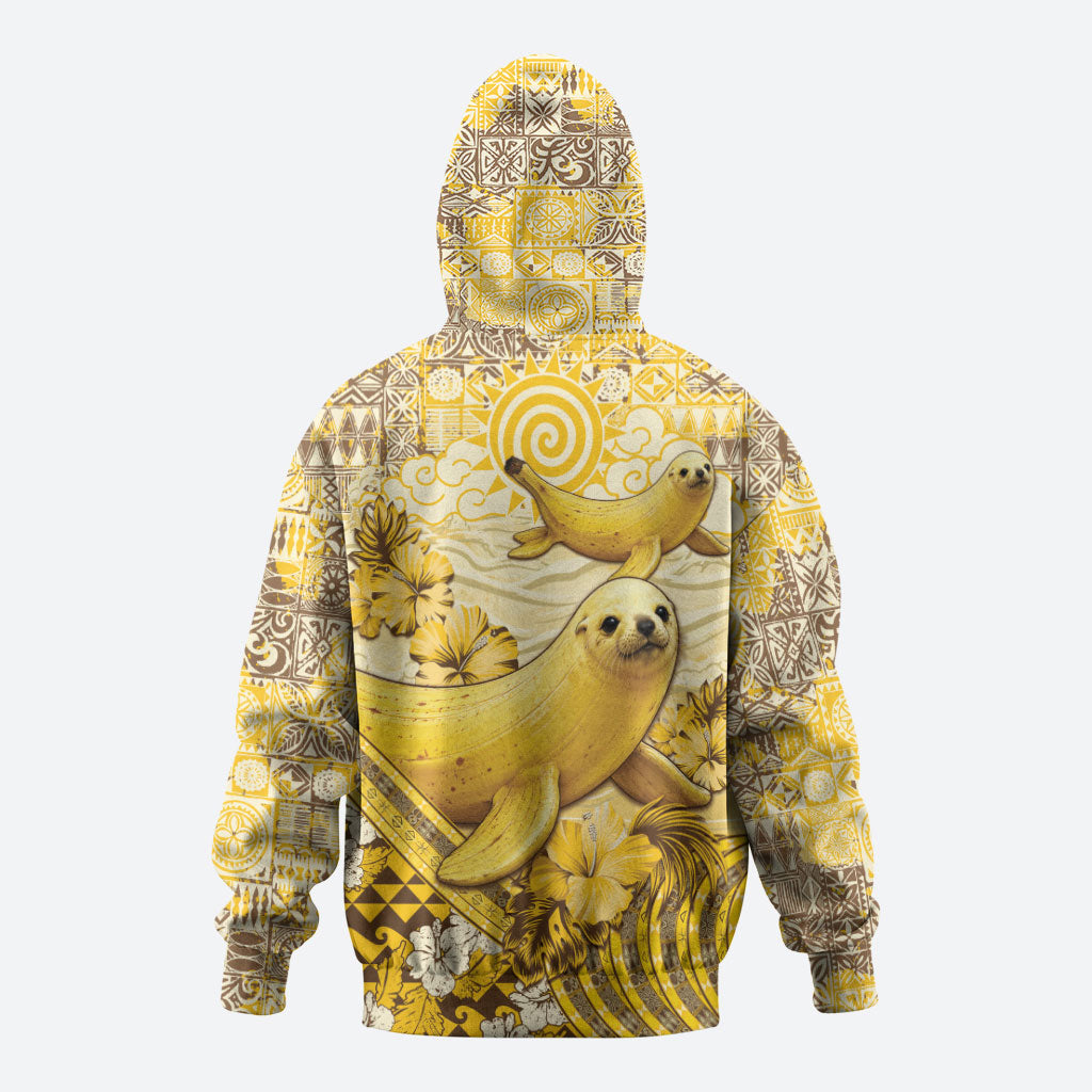 Hawaii Banana Seal Zip Hoodie Ilio Holo I Ka Uaua Aloha DT05 - Polynesian Pride