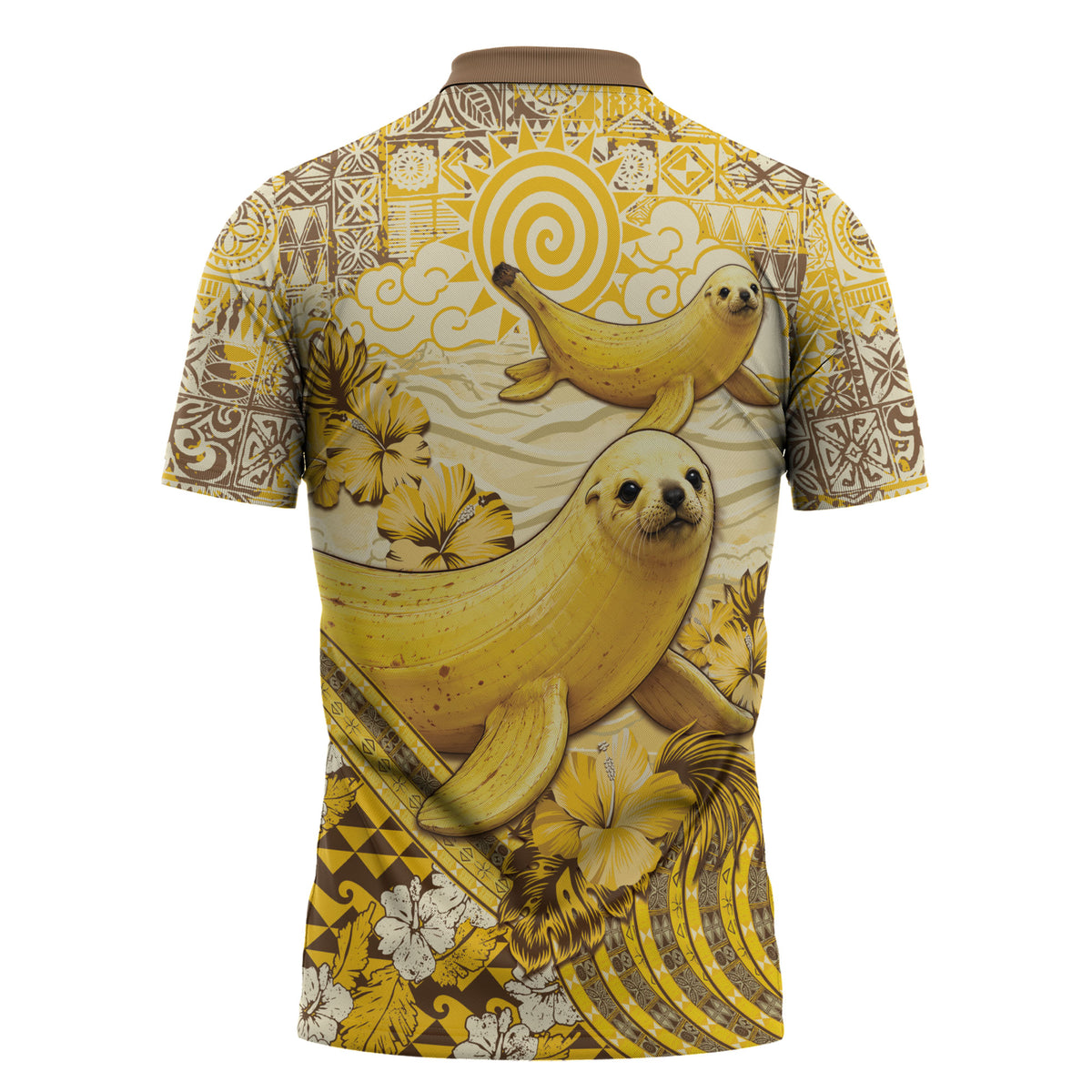 Hawaii Banana Seal Zipper Polo Shirt Ilio Holo I Ka Uaua Aloha DT05 - Polynesian Pride
