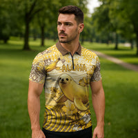 Hawaii Banana Seal Zipper Polo Shirt Ilio Holo I Ka Uaua Aloha DT05 - Polynesian Pride