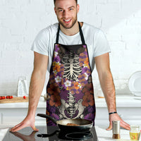 Hawaii Halloween Apron Skeleton Bones Flower Lei Tropical Floral DT05 - Polynesian Pride