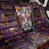 Hawaii Halloween Back Car Seat Cover Skeleton Bones Flower Lei Tropical Floral DT05 - Polynesian Pride