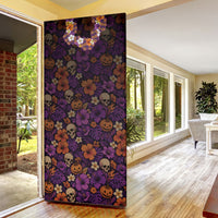 Hawaii Halloween Door Cover Skeleton Bones Flower Lei Tropical Floral DT05 - Polynesian Pride