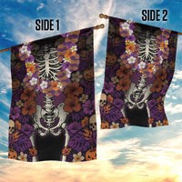 Hawaii Halloween Garden Flag Skeleton Bones Flower Lei Tropical Floral DT05 - Polynesian Pride