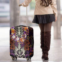 Hawaii Halloween Luggage Cover Skeleton Bones Flower Lei Tropical Floral DT05 - Polynesian Pride