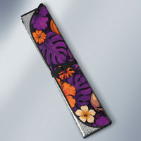 Hawaii Halloween Auto Sun Shade Skeleton Pumpkin Hawaiian Flower Tribal DT05 - Polynesian Pride