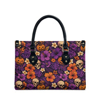 Hawaii Halloween Leather Bag Skeleton Pumpkin Hawaiian Flower Tribal DT05 - Polynesian Pride