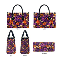 Hawaii Halloween Leather Bag Skeleton Pumpkin Hawaiian Flower Tribal DT05 - Polynesian Pride