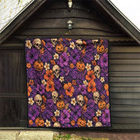 Hawaii Halloween Quilt Skeleton Pumpkin Hawaiian Flower Tribal DT05 - Polynesian Pride