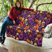 Hawaii Halloween Quilt Skeleton Pumpkin Hawaiian Flower Tribal DT05 - Polynesian Pride